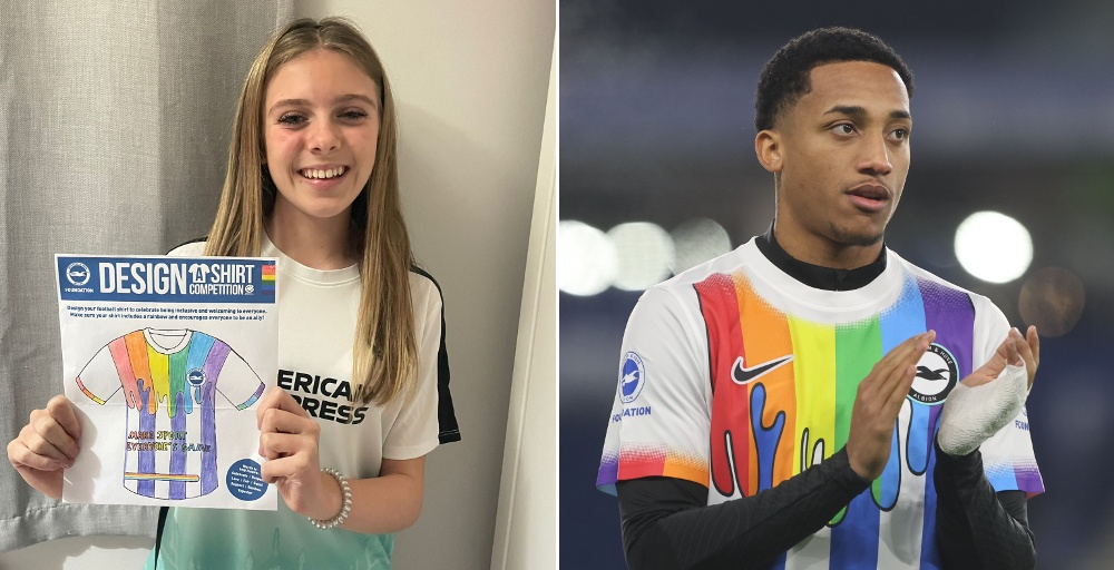 Brighton’s 2023/2024 Rainbow Campaign Fan-Designed Kit