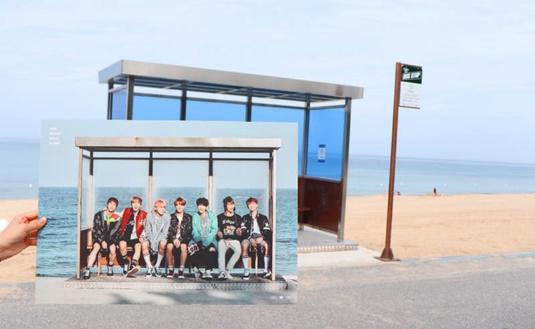Jumunjin Beach Bus Stop - BTS album cover location(210, Jumunbuk-ro)