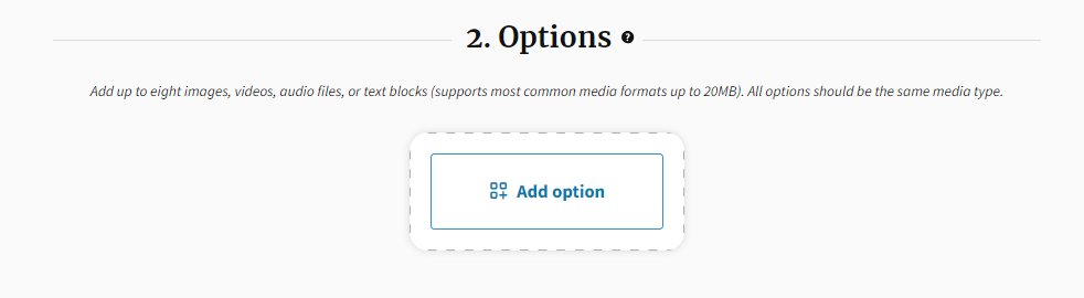 An image of a "Ad options".