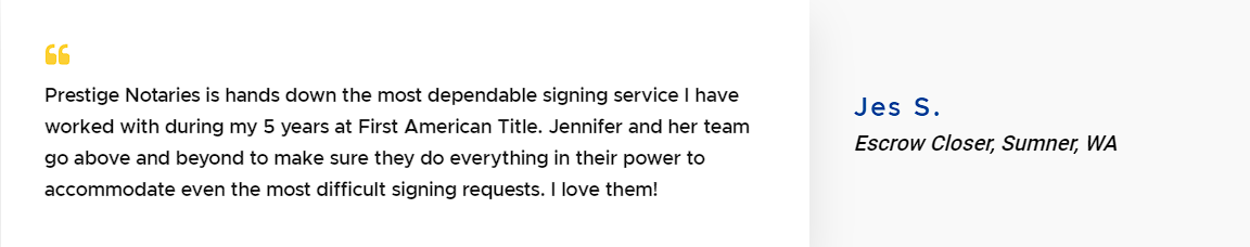 Client Testimonials - trusted experts for notary signing