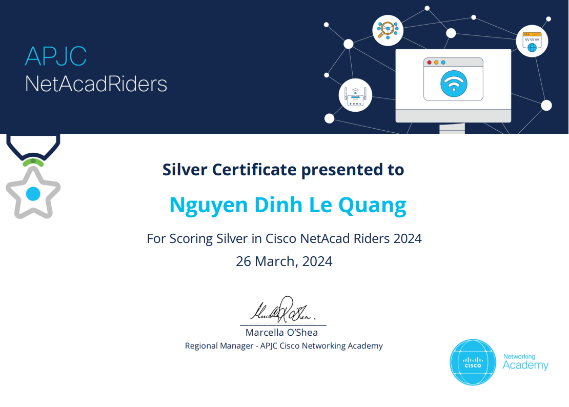 A certificate of appreciation

Description automatically generated