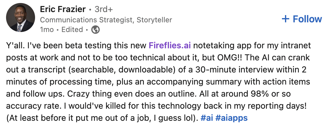 Sales traits every sales person should have: Fireflies user review