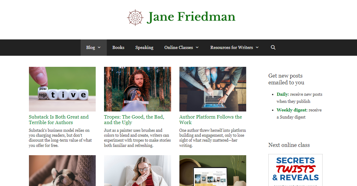 Jane Friedman - Blog Homepage