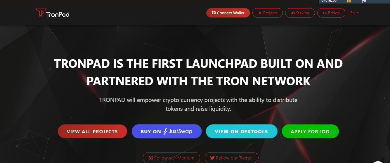 TRONpad Ethereum App