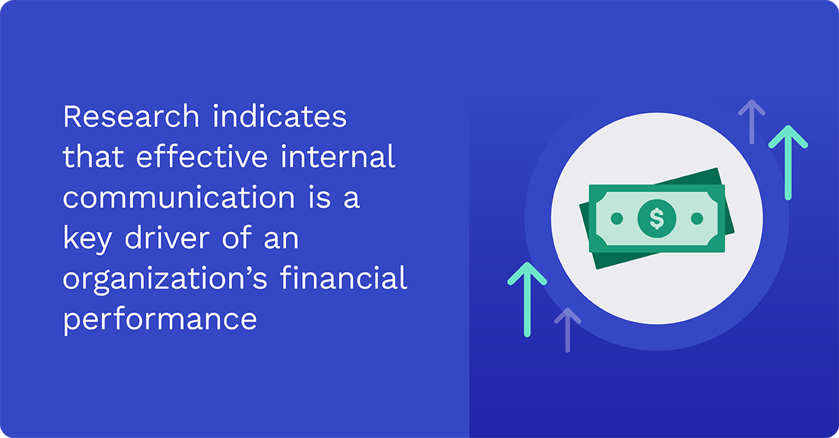 effective internal communication is a key to financial performance