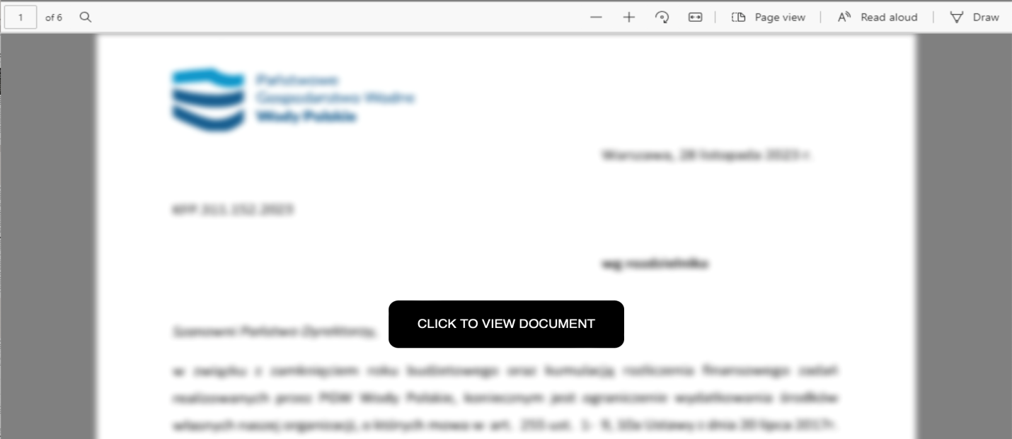 Blurred doc on a malicious Internet net page