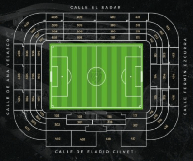 El Sadar Stadium Seating Plan