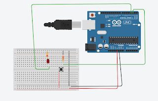 Led Blinkig With aruino Uno circuit