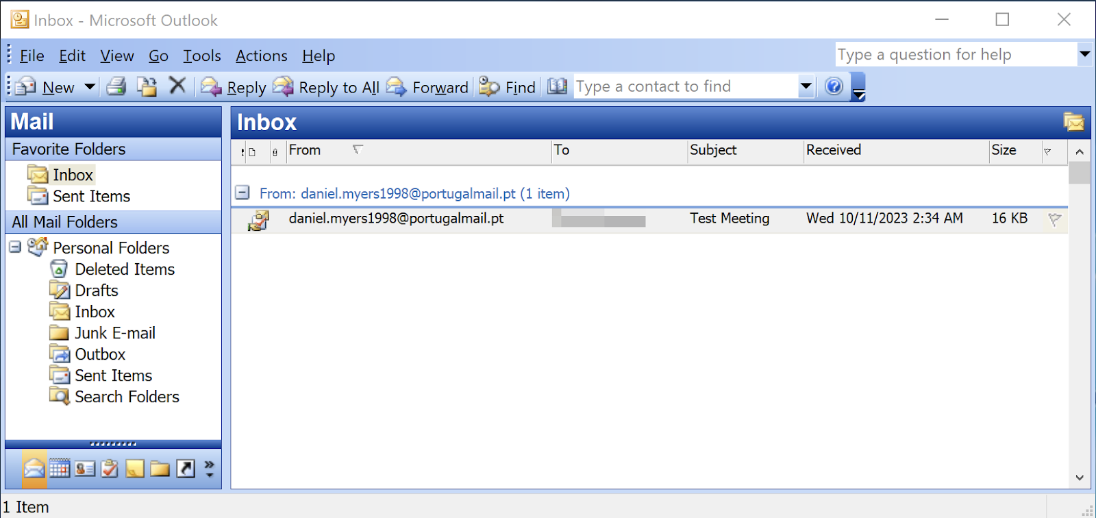 Image 1 is a screenshot of Microsoft Outlook where the malicious job has been despatched to the Montenegrin Ministry of Defense tale. The e-mail is from daniel.myers1998@portugalmail.pt. The to line is redacted. The topic is Test Assembly. It used to be bought Wednesday October 11, 2023. 