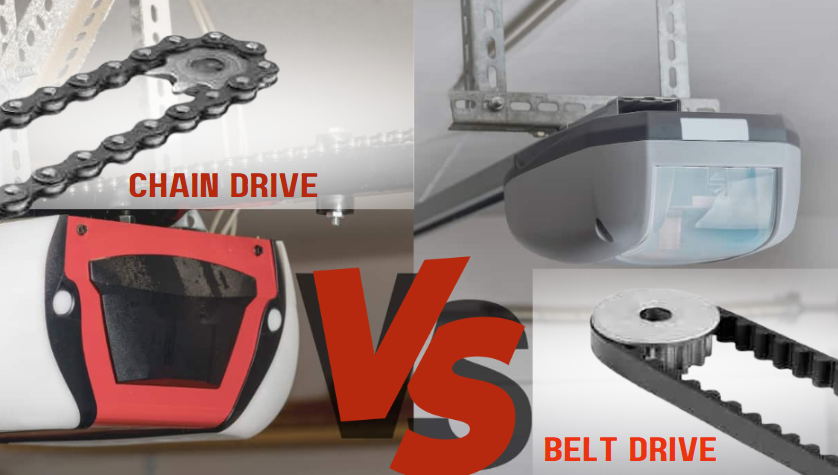 belt drive vs chain drive garage door opener
