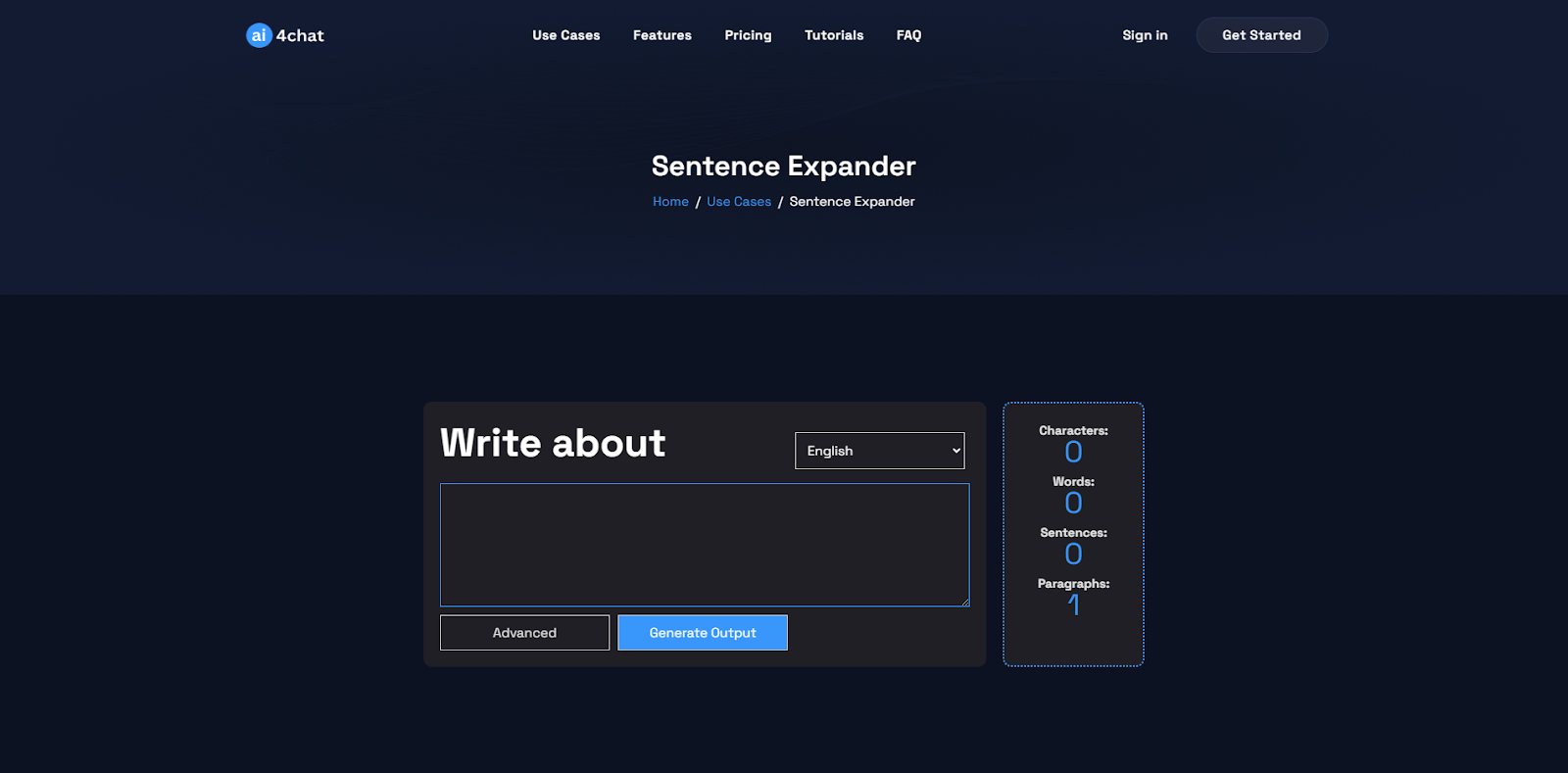 AI4Chat Sentence Expander