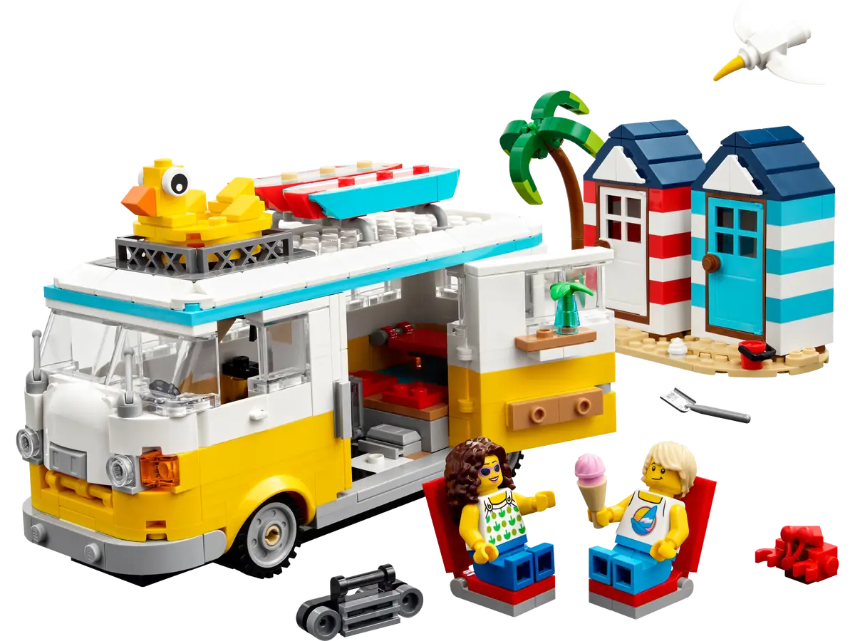 A lego building blocks with people sitting in chairs and a bus

Description automatically generated