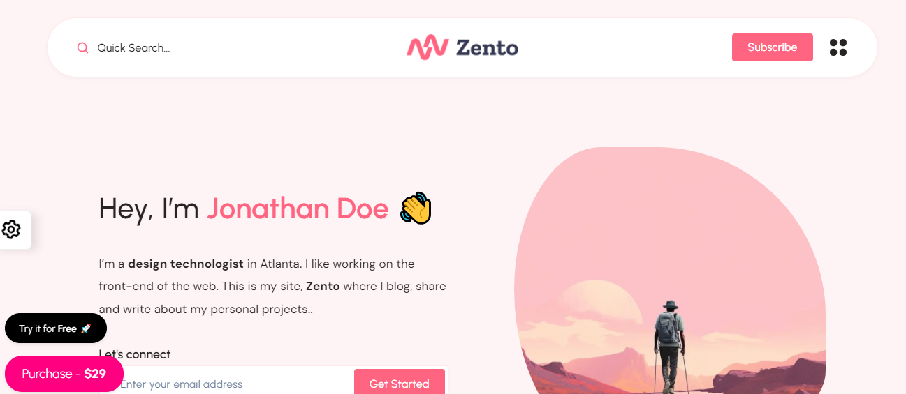 Zento modern blog template