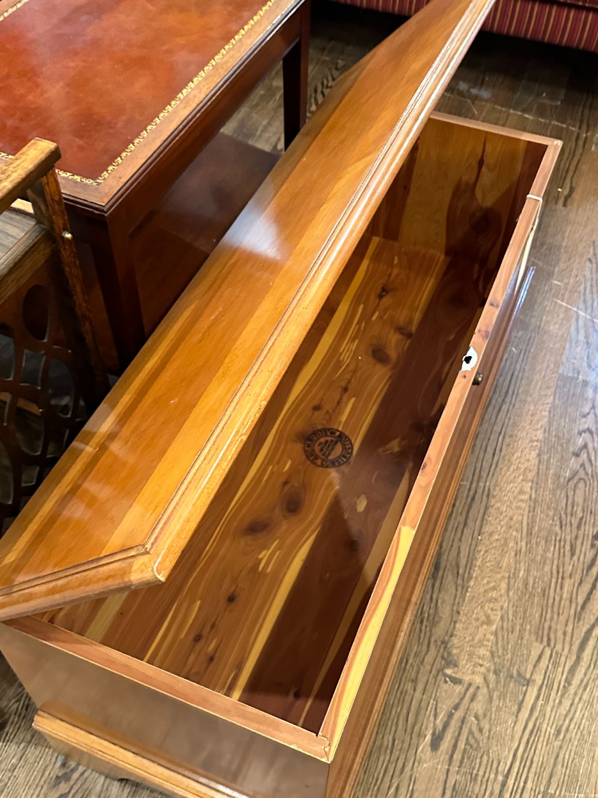 A vintage wooden storage chest for sale 