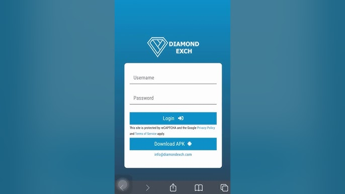 Image showing diamond exchange admin login dashboard.