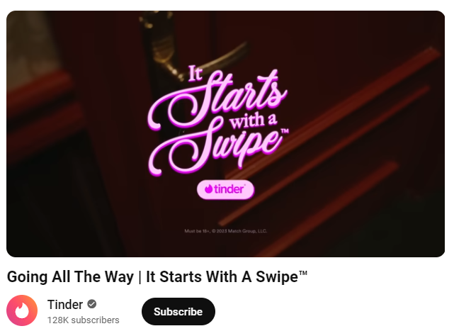 Tinder's ''It Starts With a Swipe'' campaign