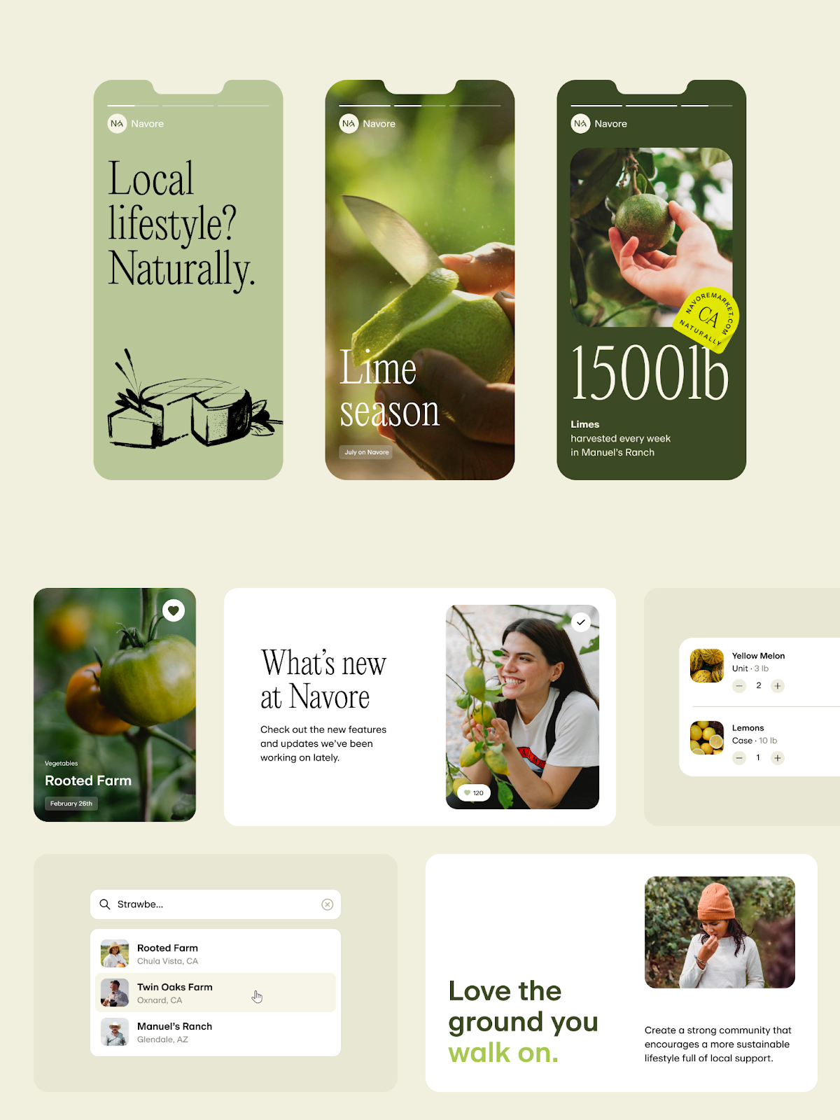 Image from the Návore: Redefining Branding in the Local Produce Market article on Abduzeedo