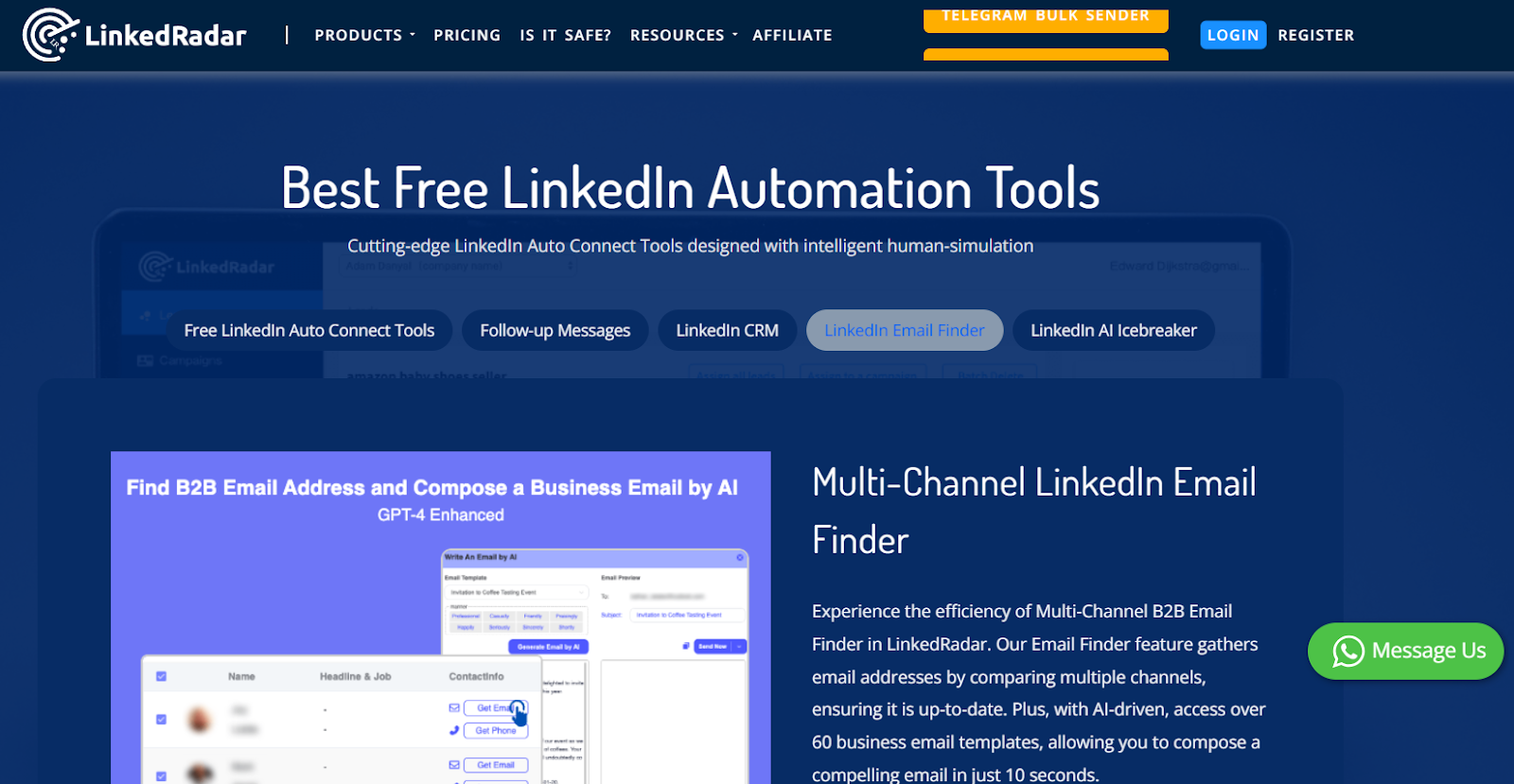 Best LinkedIn Outreach Automation Tools:- LinkedRadar