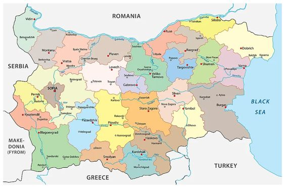 Study Medicine in Bulgaria image 1 map of Bulgaria