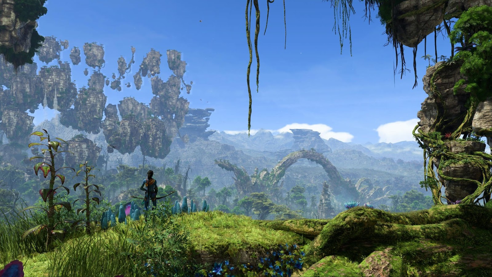 An in game screenshot of view from the ikran rookery in Avatar: Frontiers of Pandora