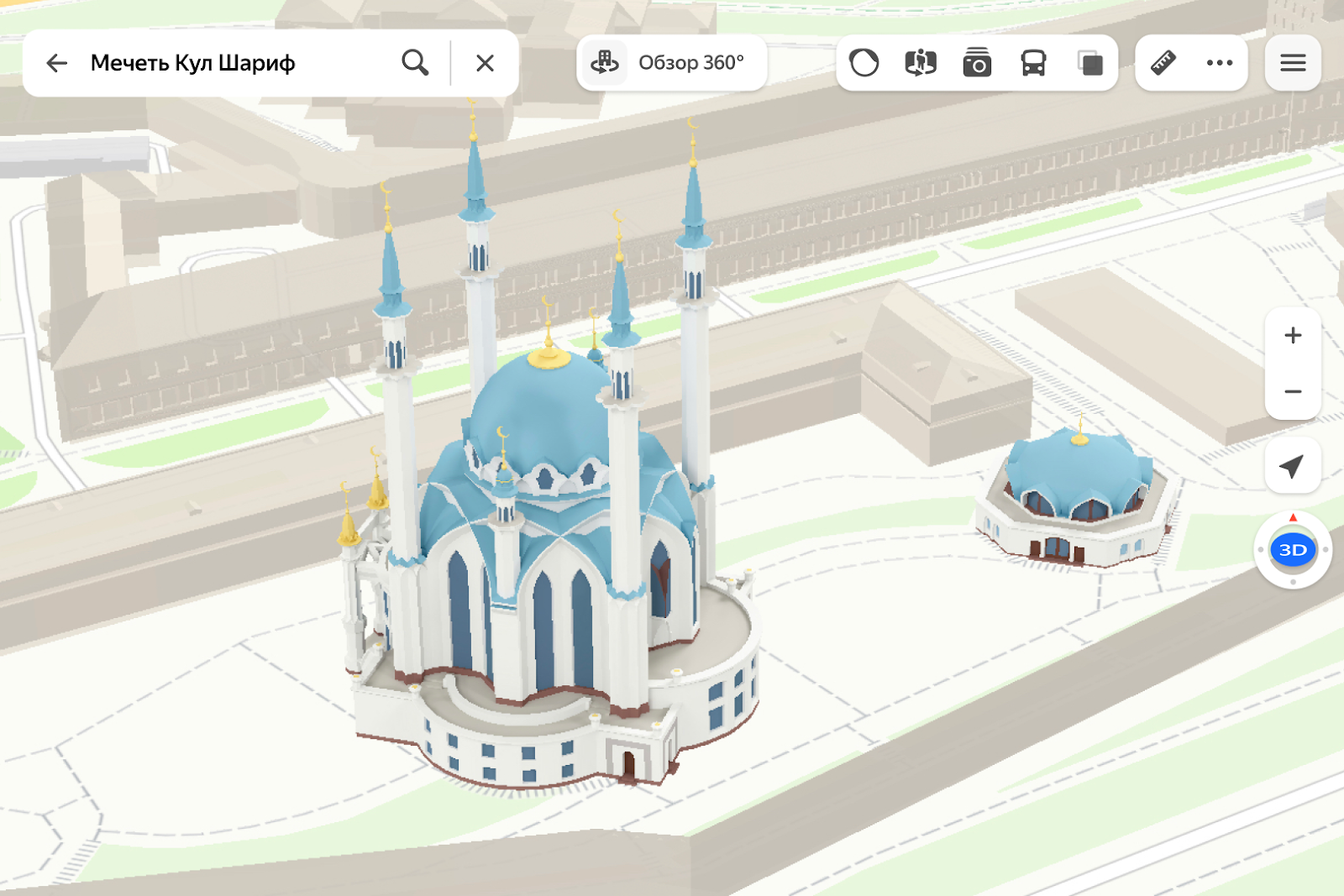 Яндекс Карты» создали 3D-модели 11 достопримечательностей Казани