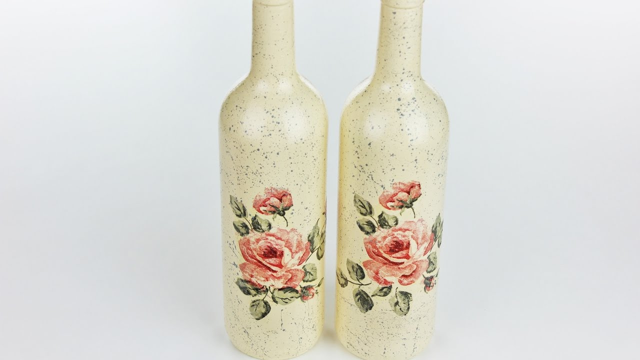 Decoupage Wine Bottle Christmas Craft - Seasonal Memories