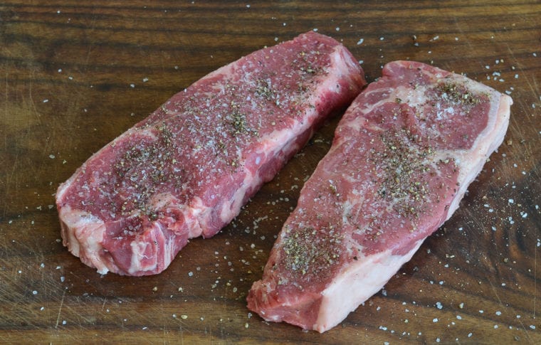 seasoned steaks