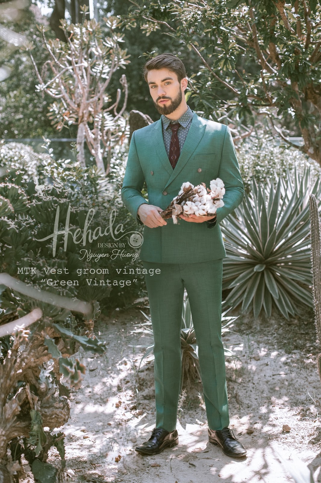 Form dáng bộ suit Green Vintage