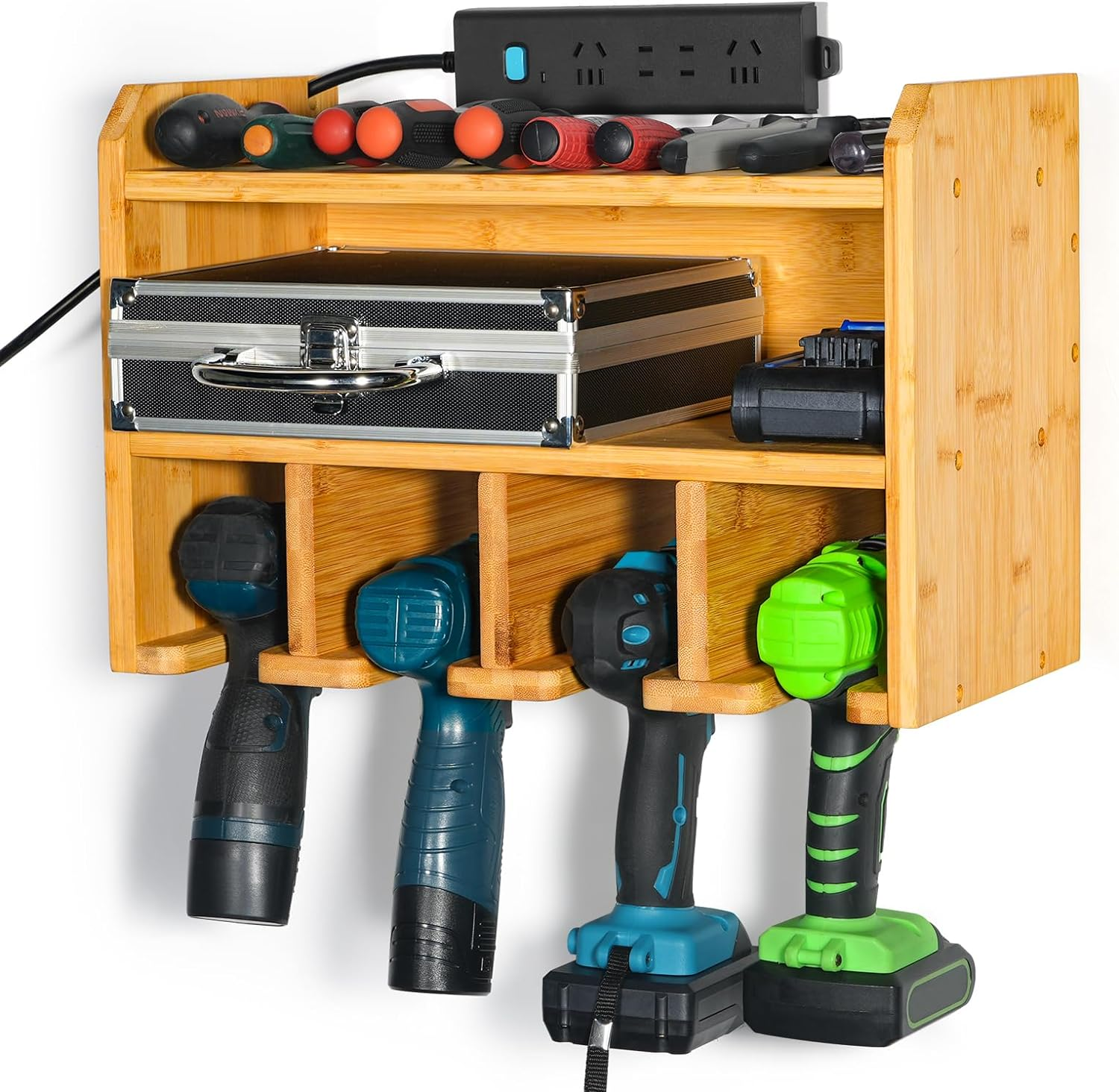 XSOURCE Power Tool Organizer With Charging Stations