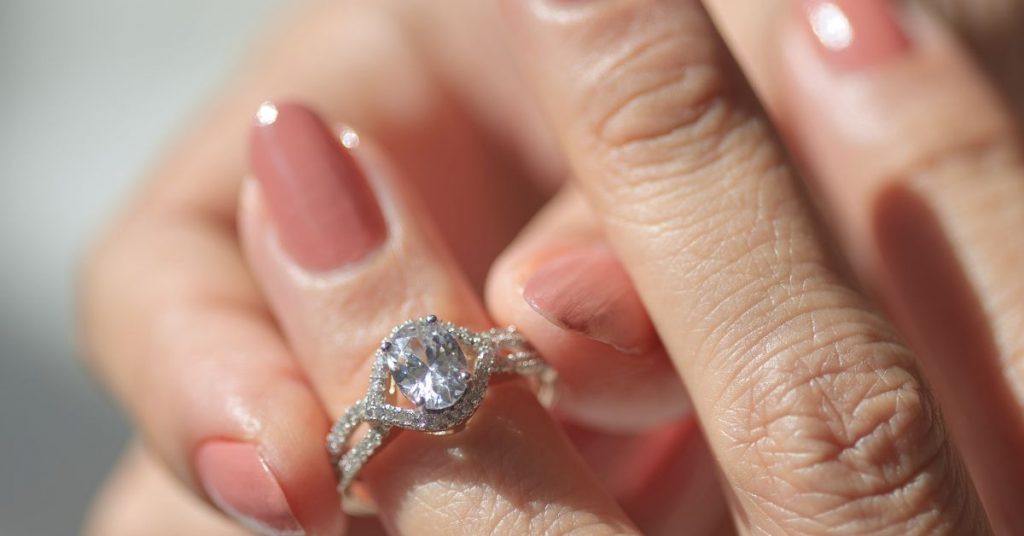 Woman Wearing a Diamond Ring