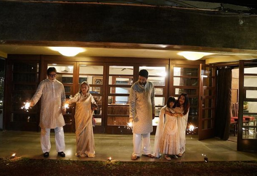 Amitabh Bachchan celebrating Diwali