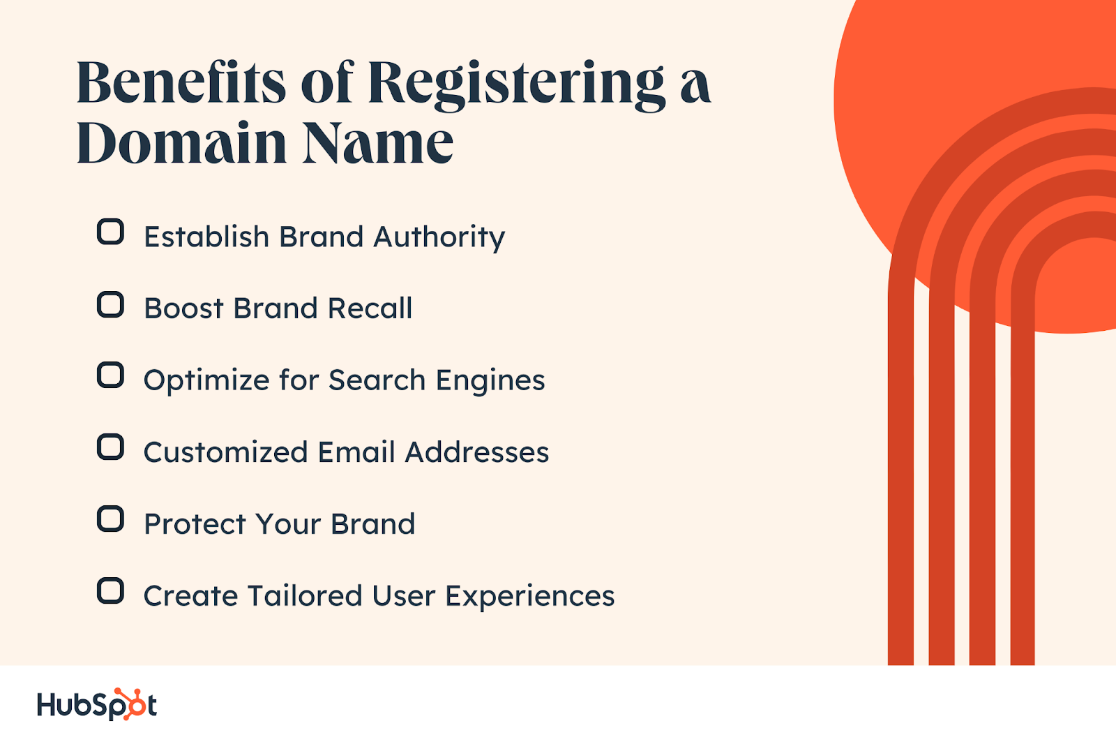 Benefits of Registering a Domain Name. Establish Brand Authority. Boost Brand Recall.. Optimize for Search Engines. Customized Email Addresses. Protect Your Brand. Create Tailored User Experiences