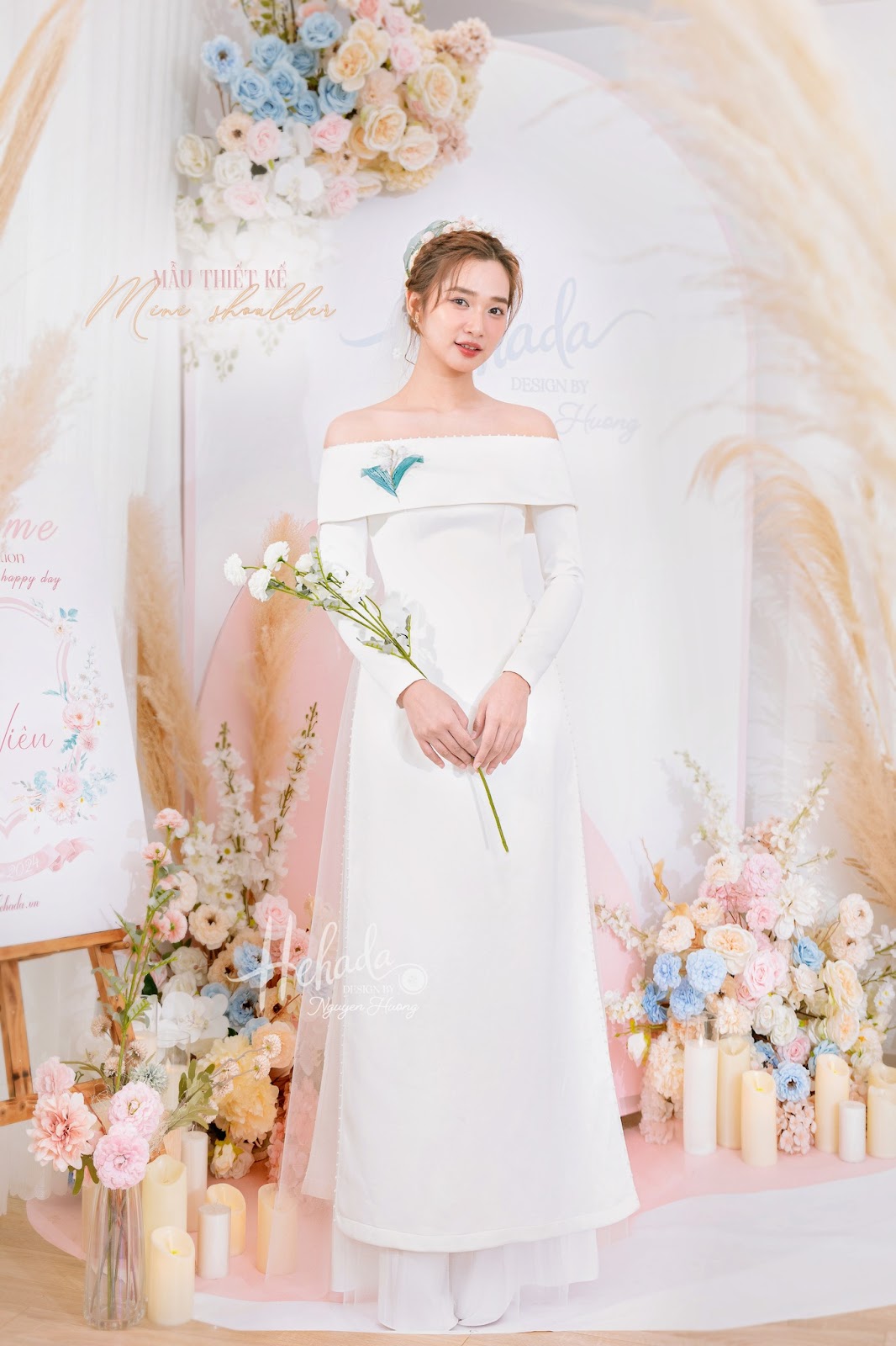 Chân dung áo dài Mini Shoulder