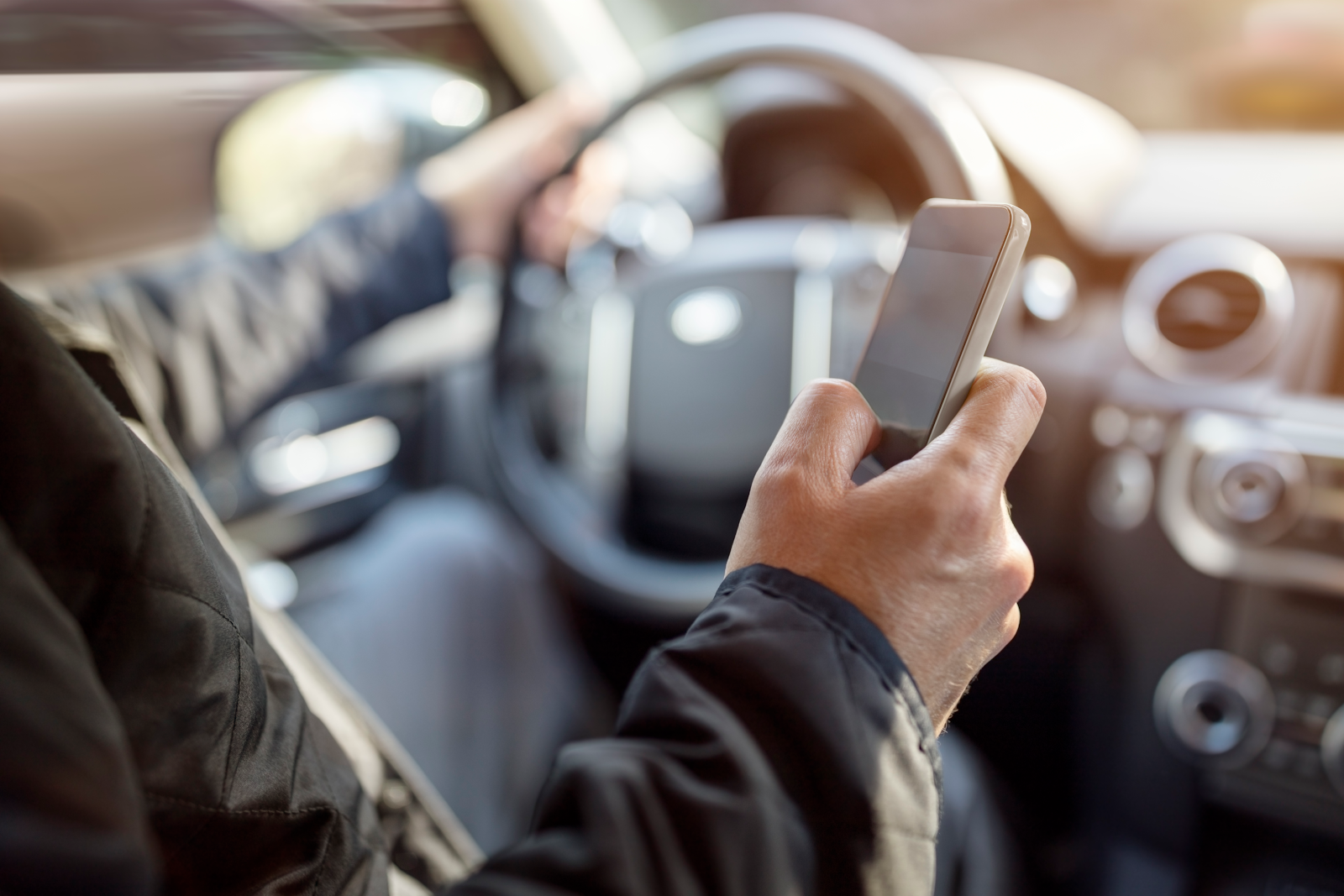 texting while driving in the car