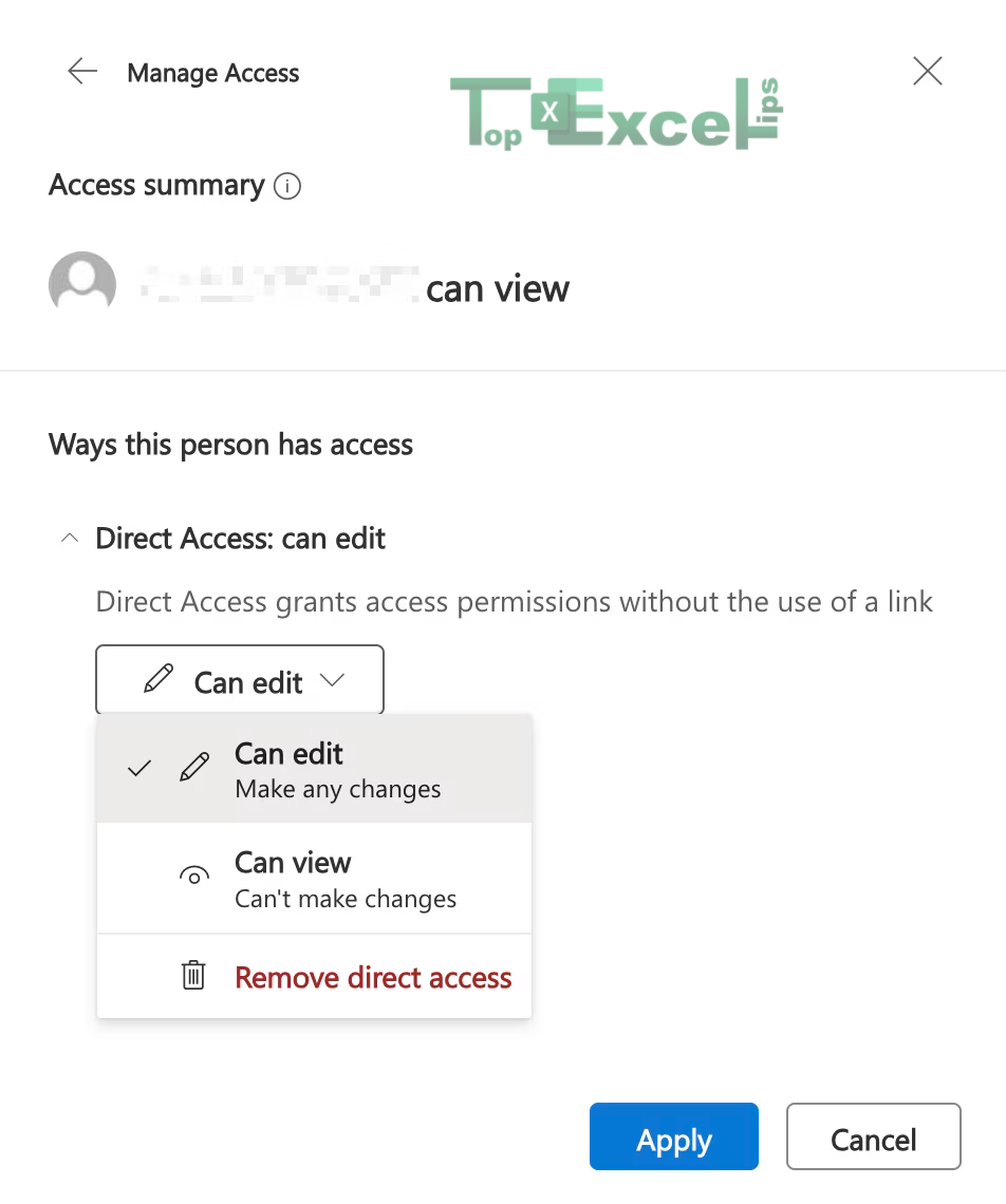 this image shows the process of how To update someone’s access