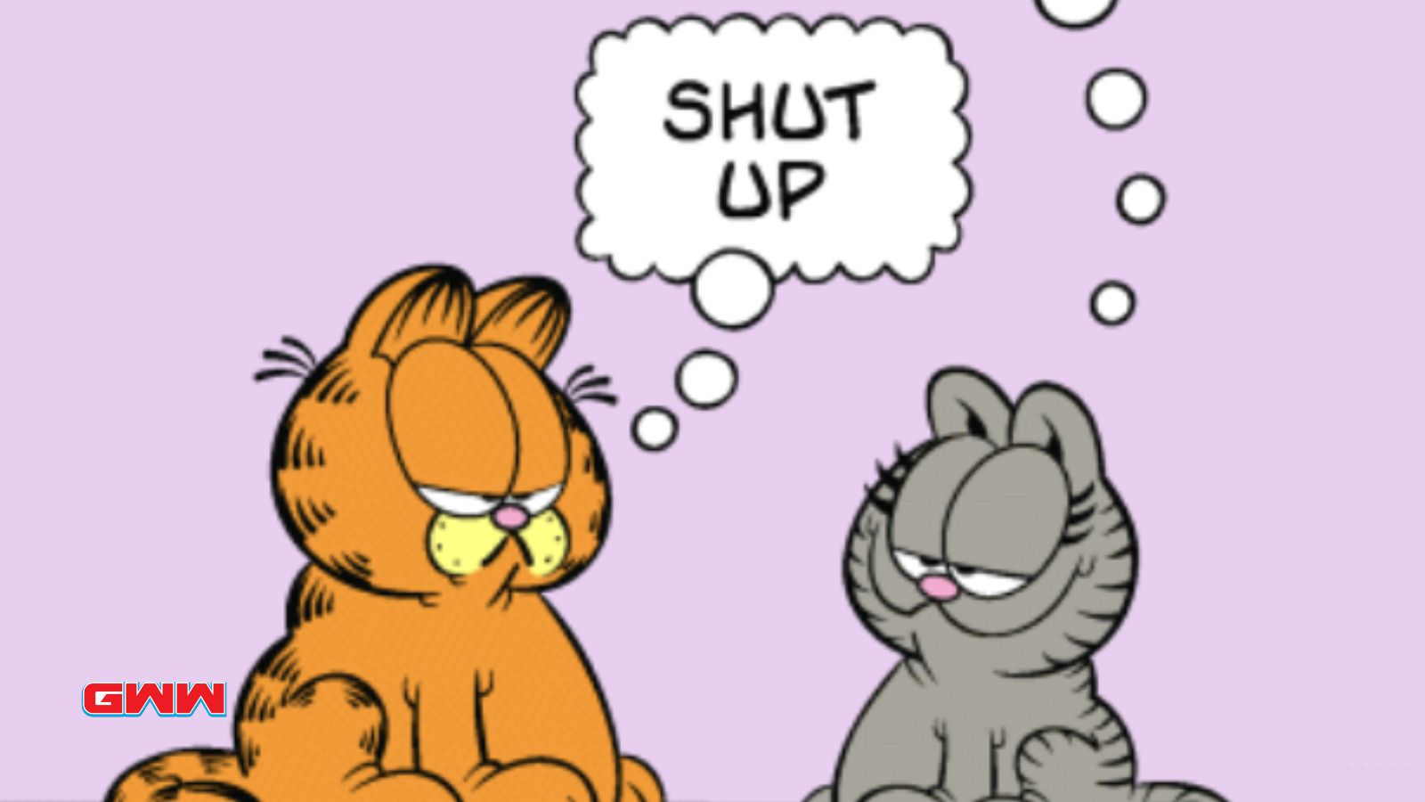 Garfield molesto hablando con Nermal, Garfield La Película: Nermal.