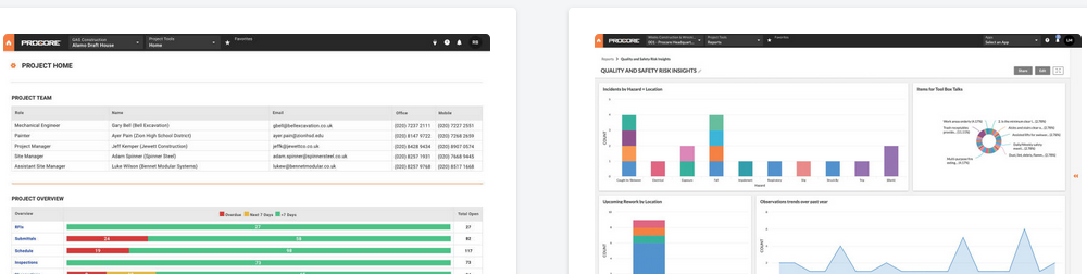 image showing Procore as free online project management software