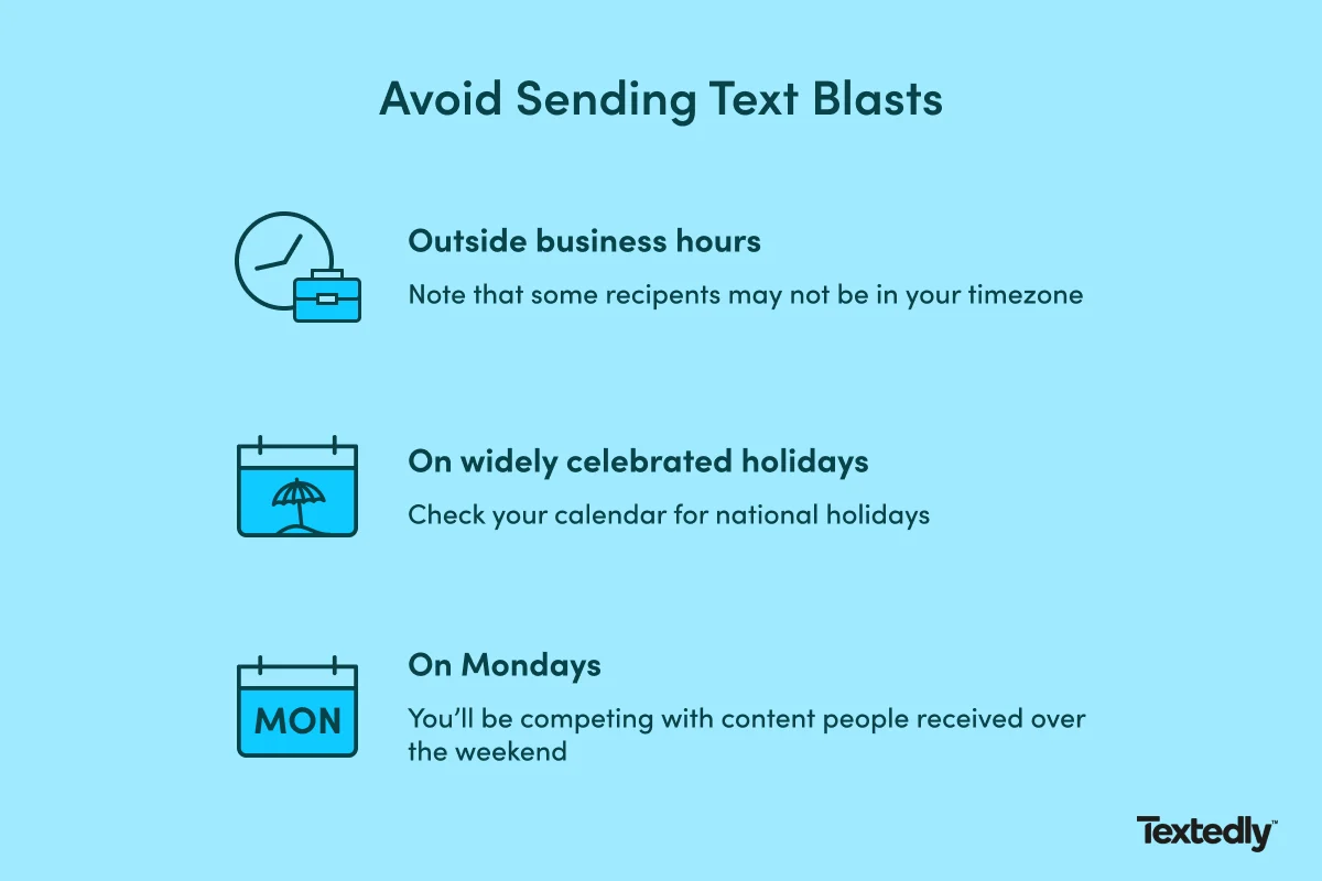 image illustrating when to avoid sending mass texts