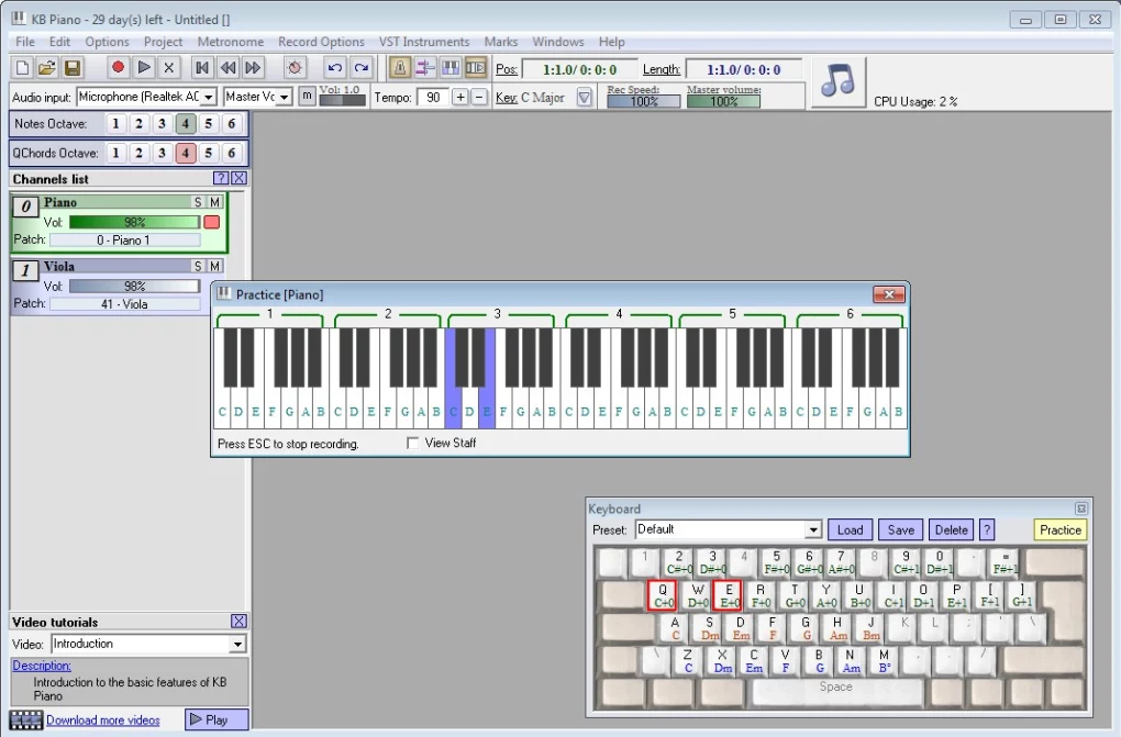 Phần mềm KB Piano.