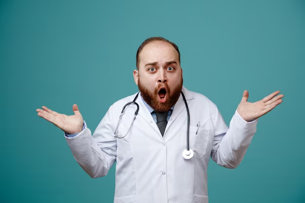 Male Doctor With A Surprised Expression Upon Hearing Doctor Captions for Instagram
