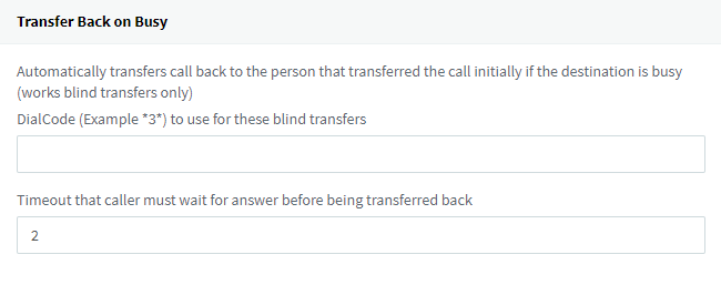 CallBack feature in blind transfer