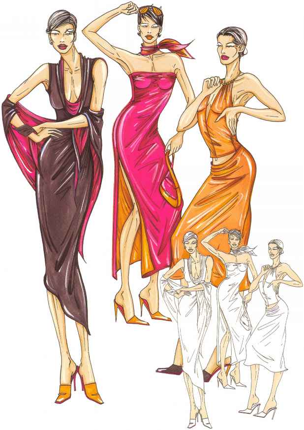 Types Fashion Figure Illustration