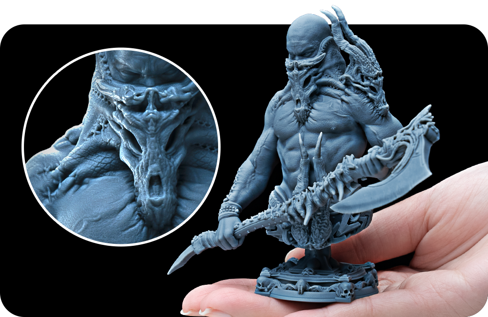 Aqua 8K 3D Printing Resin, Designed to Showcase Highly Detailed 3D