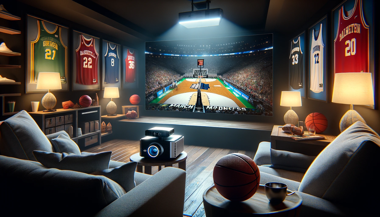 March Madness Projector Deals 2024 featuring Optoma, BenQ, Dangbei, Sony, Samsung, LG, and Epson video projectors on sale.