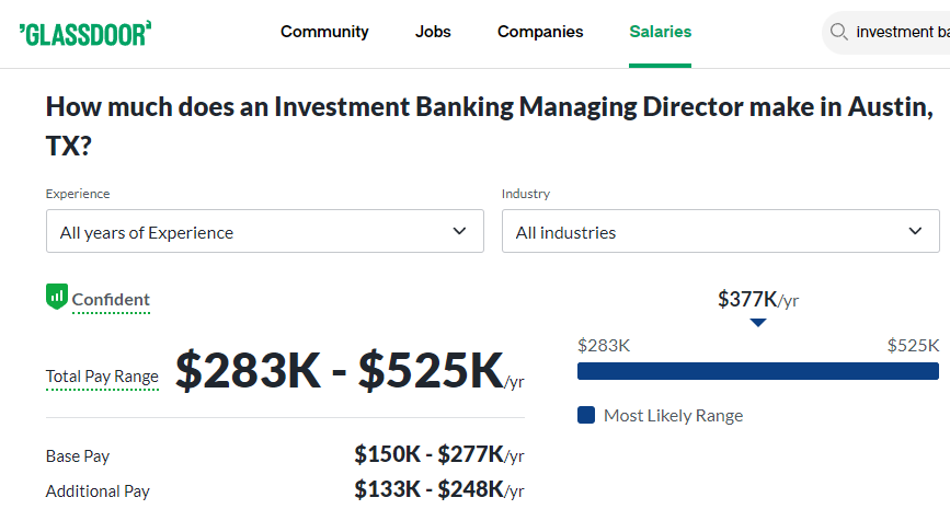 Investment Banker Managing Director Salary in Austin -Glasssdoor