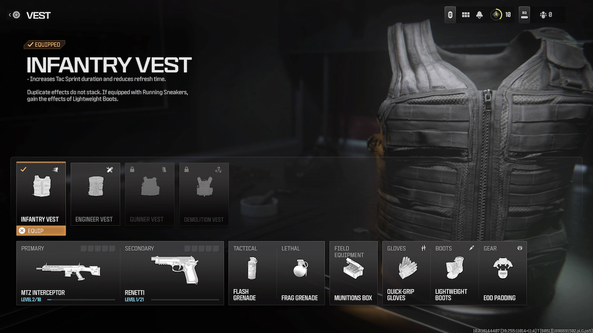 Infantry vest
