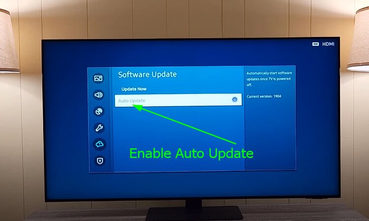 enable auto update of samsung one connect