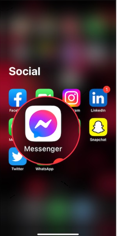 Open the Messenger app on iPhone.