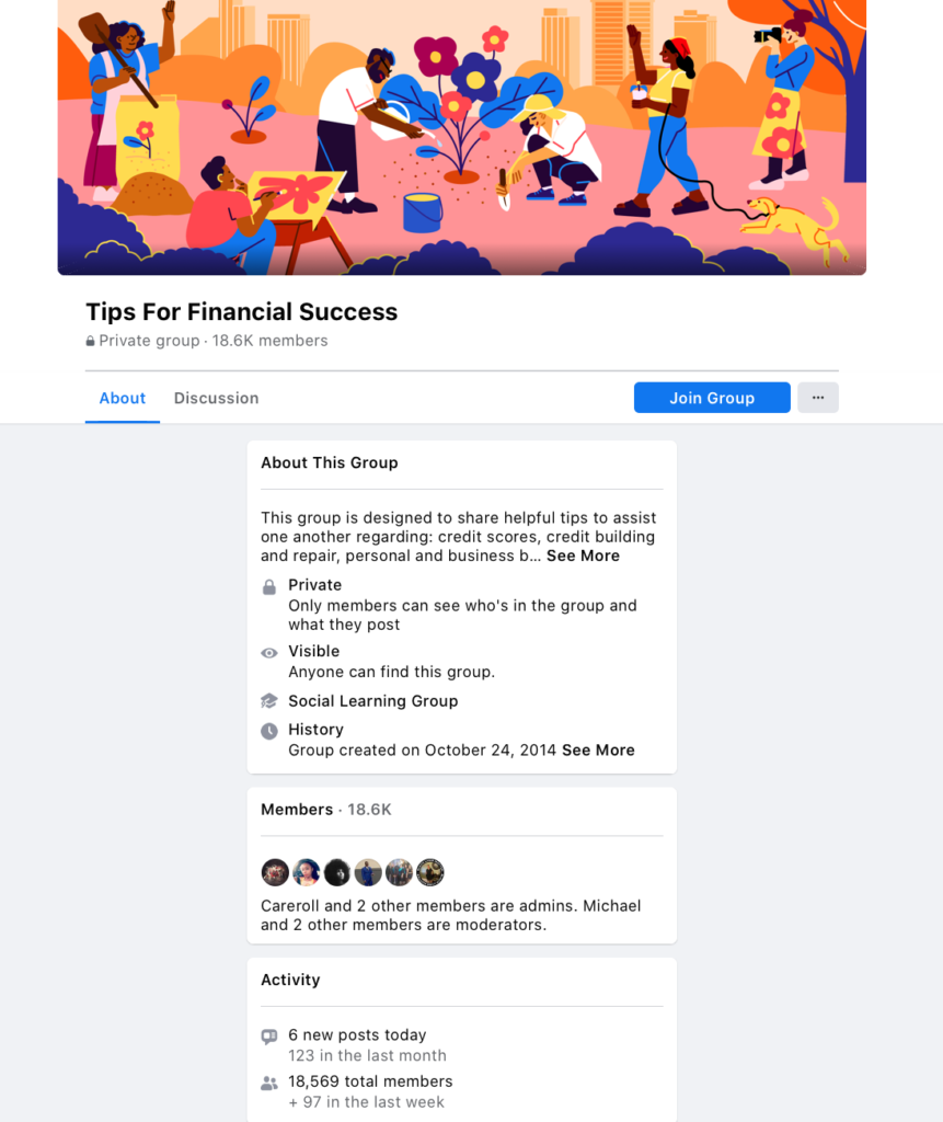 Facebook business Page