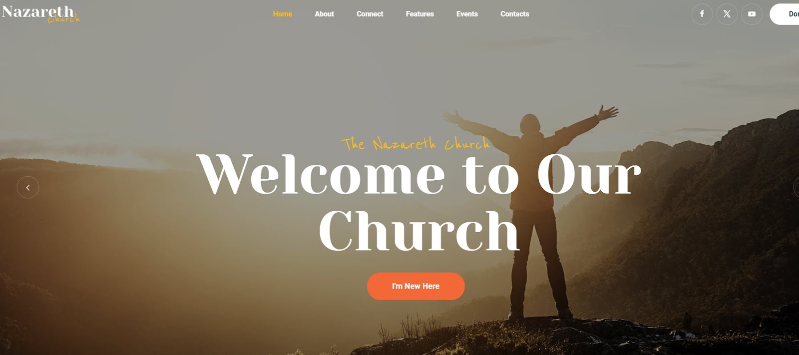 Nazareth WordPress church theme
